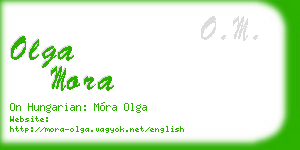 olga mora business card
