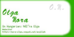 olga mora business card